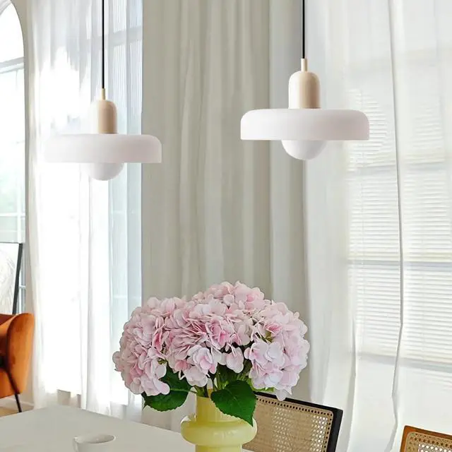 Alt view image 6 of 7 - Vintage Glass Pendant Light Kitchen Island Plug in Pendant Lamp with Milk White Glass Shade,Plug-in Cord Modern Ceiling Hanging Light Dining Living Room Hallway Schoolhouse