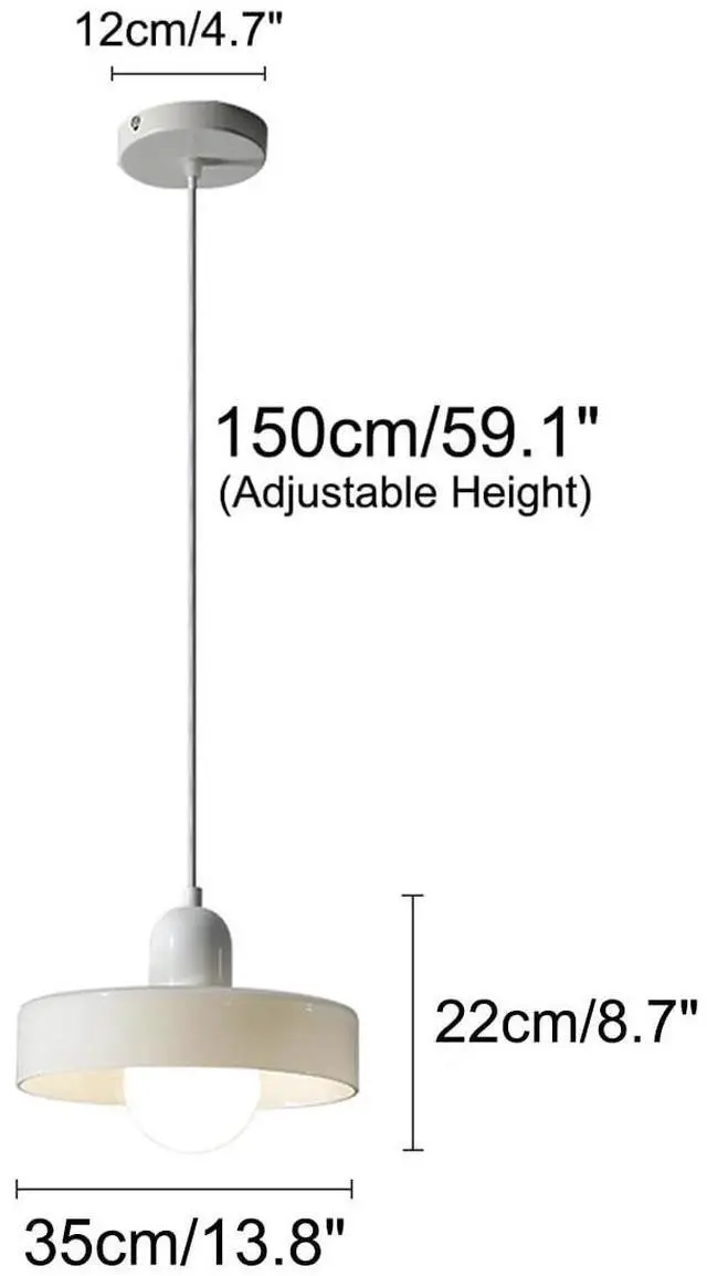 Alt view image 2 of 7 - Glass Pendant Light Fixtures Mid Century Modern Pendant Lights with White Dome Glass Shade Globe Pendant Light Vintage Hanging Light for Dining Room Bedroom Kitchen Island