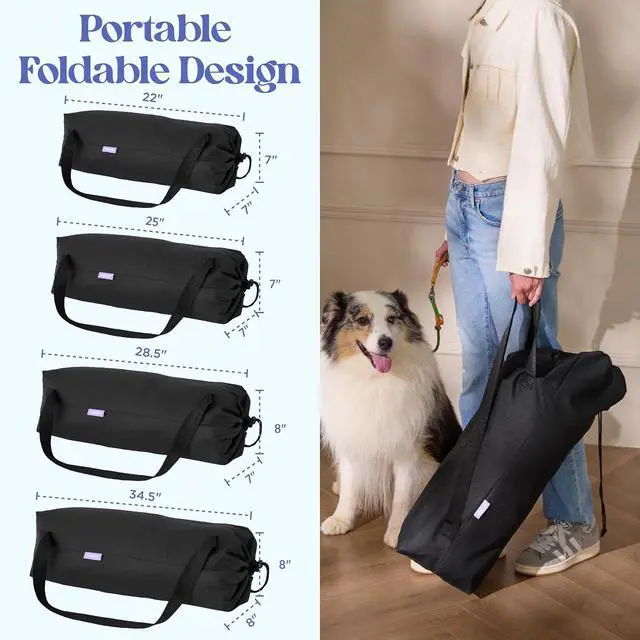 Alt view image 3 of 7 - Lesure Today Show Soft Collapsible Dog Crates for Large Dogs, 36in Black | Portable Travel Camping Pet Kennel, 4-door, Indoor and Outdoor Use, Easy to Set Up and Fold, For Large Breeds Up to 70 lbs