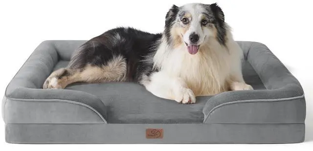 Main image of Orthopedic XL Dog Bed Extra Large with Removable Washable Cover | 42" Classic Comfy Xlarge Dog Couch Sofa Waterproof, Cozy Bolster Sides, Nonslip Bottom, Pet Bed for Cats,Senior Dogs, Grey