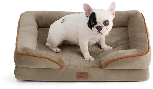 Main image of Orthopedic Dog Beds for Medium Dogs with Removable Washable Cover | 28" Classic Comfy Medium Dog Couch Sofa Waterproof, Cozy Bolster Sides, Nonslip Bottom, Pet bed for Cats,Senior Dogs, Hazel