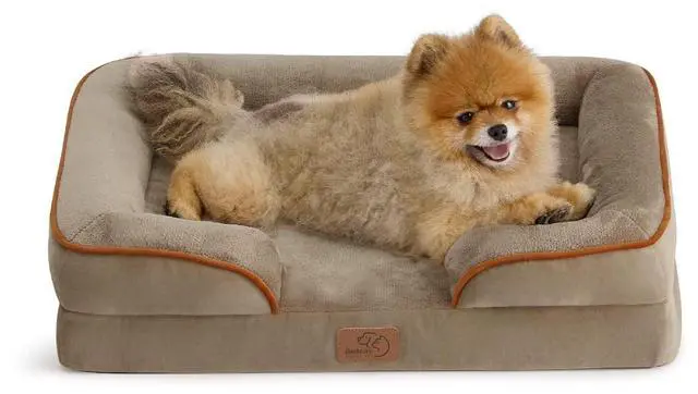 Main image of Orthopedic Dog Beds for Small Dogs with Removable Washable Cover | 24" Classic Comfy Puppy Couch Sofa Waterproof, Cozy Bolster Sides, Nonslip Bottom, Pet bed for Cats,Senior Dogs, Hazel