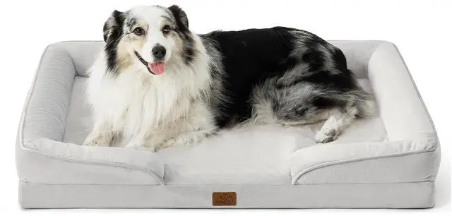 Main image of Orthopedic XL Dog Bed Extra Large with Removable Washable Cover | 42" Classic Xlarge Dog Couch Sofa Waterproof, Comfy Bolster Sides, Nonslip Bottom, Pet Bed for Cats,Senior Dogs, Ether Grey