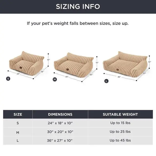 Alt view image 6 of 7 - ComfyFleece Shown on TV Fluffy Dog Couch for Pets,30in Sandy Beige | Small & Medium Dog Bed Washable Cover,Supportive Couch Bed for Small Dogs,Pet Sofa Seen on Good Day New York,Up to 20 Lbs