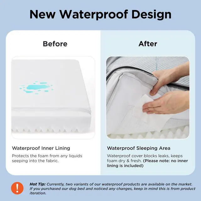 Alt view image 6 of 7 - Cooling Dog Beds for Small Dogs with Removable Washable Cover | 24" Orthopedic Puppy Couch Sofa Waterproof, Comfy Bolster Sides, Cool Pet bed for Cats,Senior Dogs, Cooling Grey