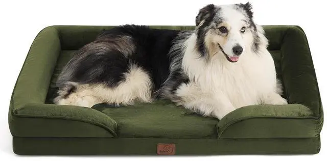 Main image of Orthopedic XL Dog Bed Extra Large with Removable Washable Cover | 42" Classic Xlarge Dog Couch Sofa Waterproof, Comfy Bolster Sides, Nonslip Bottom, Pet Bed for Cats,Senior Dogs, Moss Green