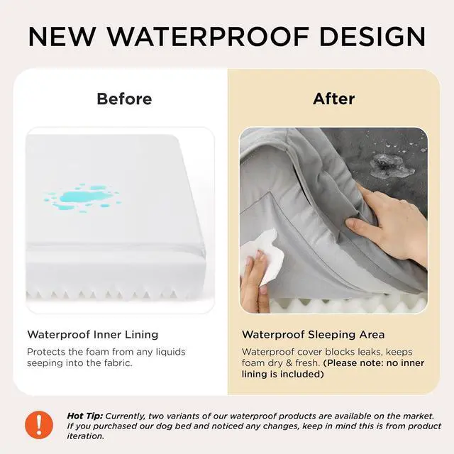 Alt view image 4 of 7 - Self Warming Orthopedic Dogs Bed for Small Dogs - Washable Small Dog Bed Waterproof, Comfort Pet Couch with Removable Cover, Pets Sofa with Nonskid Bottom, Brown, Non-Electric