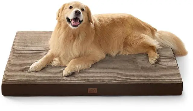 Main image of ComfyFleece XXL Dog Bed for Crate with Washable Cover, 47x29 | Orthopedic Egg Crate Foam Pet Mat,Removable Cover, Nonslip Bottom,Not Waterproof,Not Chewproof,For Extra Large Breeds 90lbs