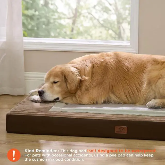 Alt view image 2 of 7 - ComfyFleece XXL Dog Bed for Crate with Washable Cover, 47x29 | Orthopedic Egg Crate Foam Pet Mat,Removable Cover, Nonslip Bottom,Not Waterproof,Not Chewproof,For Extra Large Breeds 90lbs