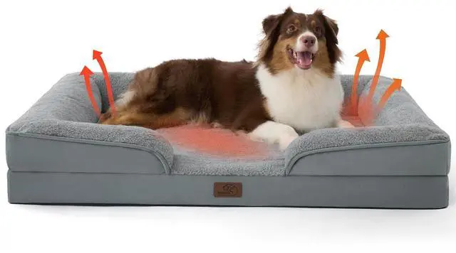 Main image of Self Warming Orthopedic Dog Beds Large Sized Dog - Washable Large Dogs Bed Waterproof, Big Comfort Dogs Couch Sofa with Removable Cover, Pet Bed with Nonskid Bottom, Grey, Non-Electric