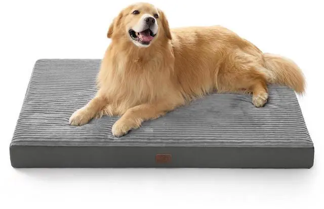Main image of ComfyFleece XXL Dog Bed for Crate with Washable Cover, 47x29 | Orthopedic Egg Crate Foam Pet Mat,Removable Cover, Nonslip Bottom,Not Waterproof,Not Chewproof,For Extra Large Breeds 90lbs