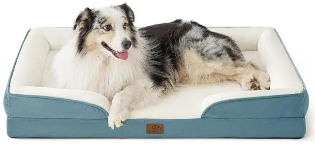 Main image of Orthopedic XL Dog Bed Extra Large with Removable Washable Cover | 42" Classic Comfy Xlarge Dog Couch Sofa Waterproof, Cozy Bolster Sides, Nonslip Bottom, Pet Bed for Cats,Senior Dogs, Blue