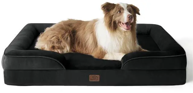 Main image of Orthopedic Dog Beds Large Sized Dog with Removable Washable Cover | 38" Big Comfy Dog Couch Sofa Waterproof, Cozy Bolster Sides, Nonslip Bottom, Pet Bed for Cats and Senior Dogs, Black
