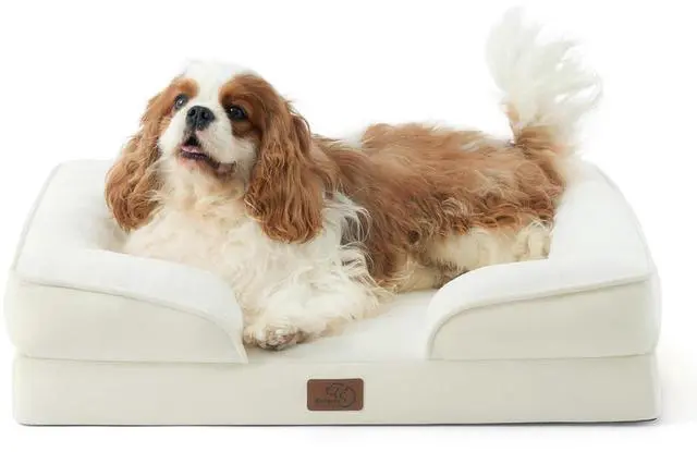 Main image of Orthopedic Dog Beds for Medium Dogs with Removable Washable Cover | 28" Classic Comfy Medium Dog Couch Sofa Waterproof, Cozy Bolster Sides, Nonslip Bottom, Pet bed for Cats,Senior Dogs, Beige