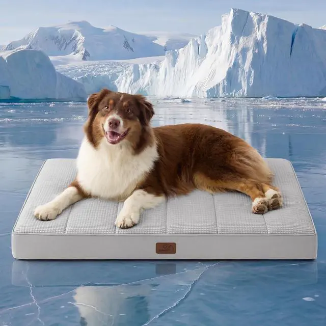 Main image of Cooling Dog Beds Large Sized Dog, Breathable Pet Summer Bed, 36Inch | Orthopedic Egg Crate Foam, Cold Summer Pad Mat, Non-Slip Bottom, Comfy Removable Washable Cover, For Pets Up to 55 lbs