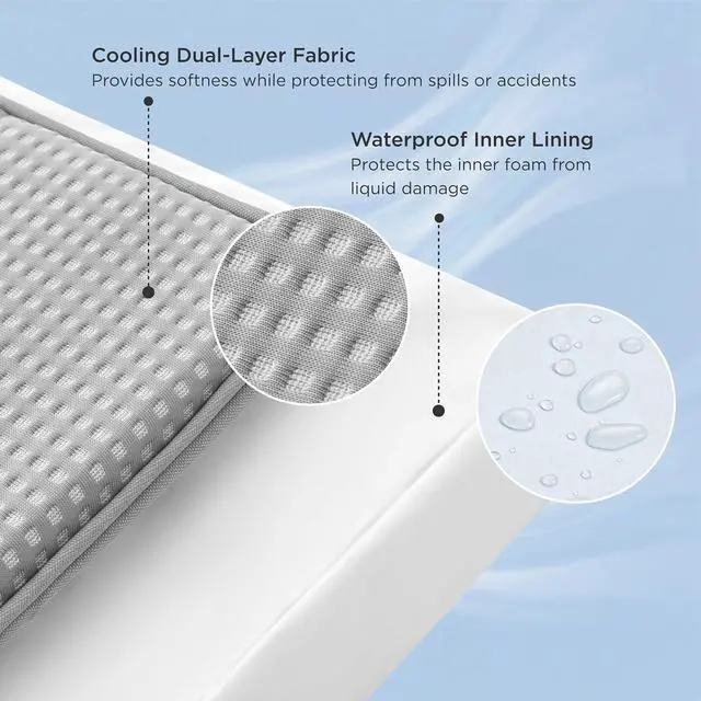 Alt view image 2 of 7 - Cooling Dog Beds Large Sized Dog, Breathable Pet Summer Bed, 36Inch | Orthopedic Egg Crate Foam, Cold Summer Pad Mat, Non-Slip Bottom, Comfy Removable Washable Cover, For Pets Up to 55 lbs