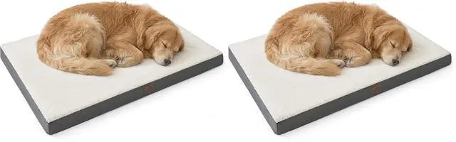 Main image of XL Dog Bed, Extra Large Pet Bed with Comfy Sherpa,44x32in Grey (Pack of 2)