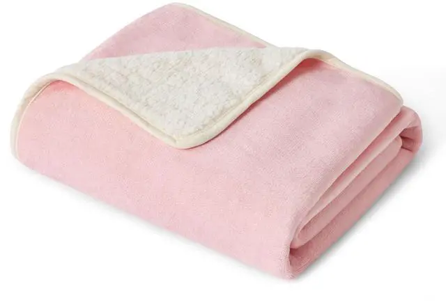 Main image of Waterproof Blanket for Bed Soft Sherpa Fleece Throw,Queen 90x86 | Plush Cozy Calming Reversible Dog Blankets for Large Senior Dogs,Warm Bed Couch Cover,Pet Furniture Protector,Pink