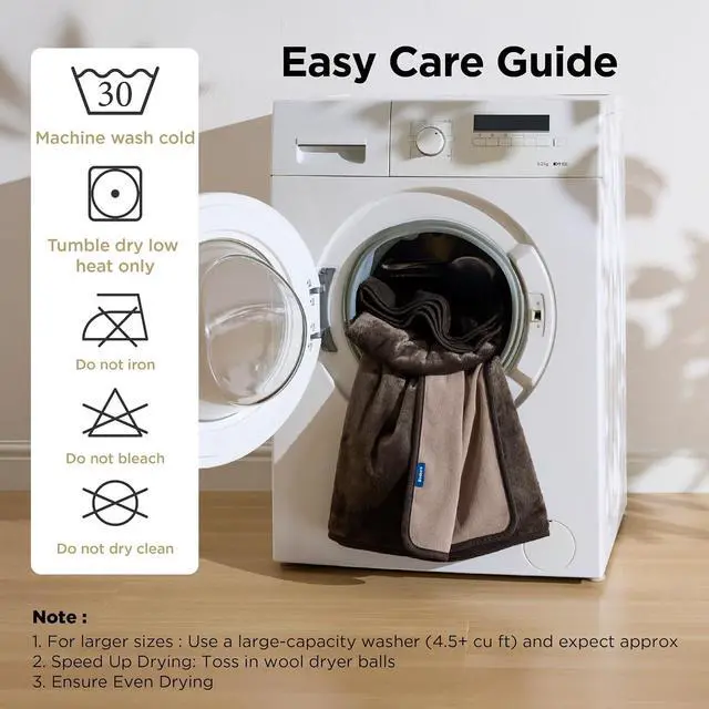 Alt view image 6 of 7 - Waterproof Blanket for Bed Soft Flannel Fleece,King 86"x108" | Dog Blankets for Large Senior DogsCouch Cover Throw for Pet Leakproof, Furniture Protector for Travel Camping,Coffee Brown