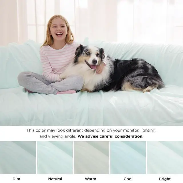 Alt view image 5 of 7 - Cooling Blanket for Bed Breathable Throw Q-MAX>0.4, Twin 60x80 | Air-Core FillLightweight Pet Cat Couch Cover Washable, Cold Blanket for Summer, Dog Cooling Mat Soft, Pale Jade