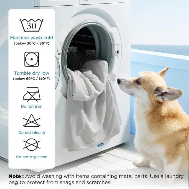 Alt view image 7 of 7 - Cooling Blanket for Bed Breathable Throw Q-MAX>0.4, Twin 60x80 | Air-Core FillLightweight Pet Cat Couch Cover Washable, Cold Blanket for Summer, Dog Cooling Mat Soft, Pearl Grey