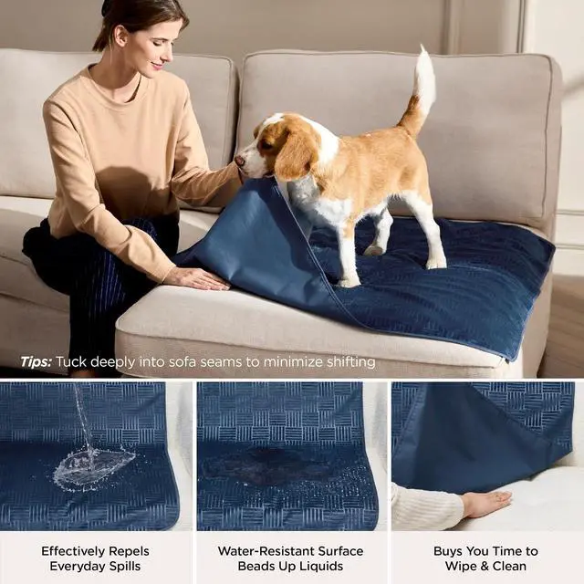 Alt view image 2 of 7 - Waterproof Bed Cover for Bed and Dogs Quick Drying, 82x102IN | Waterproof Blanket Washable for Large Dogs King Bed Cozy, Lightweight Furniture Protector for Pet Cat, Ash Grey