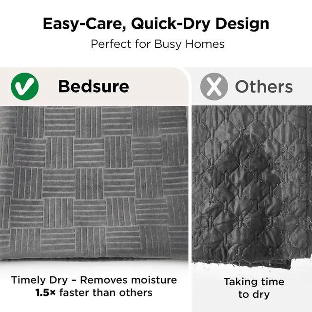 Alt view image 6 of 7 - Waterproof Bed Cover for Bed and Dogs Quick Drying82x120IN | Waterproof Blanket Washable for Large Dogs Cal King Bed Cozy, Lightweight Furniture Protector for Pet Cat, Ash Grey