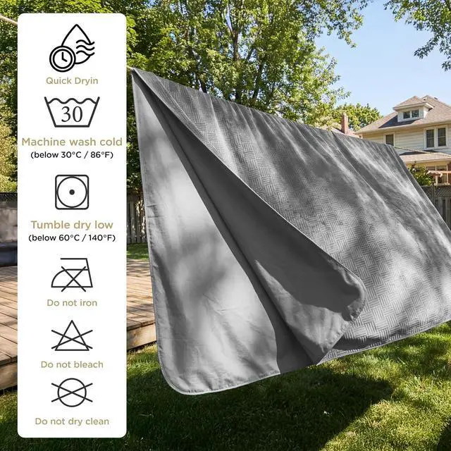 Alt view image 5 of 7 - Waterproof Bed Cover for Bed and Dogs Quick Drying82x120IN | Waterproof Blanket Washable for Large Dogs Cal King Bed Cozy, Lightweight Furniture Protector for Pet Cat, Ash Grey