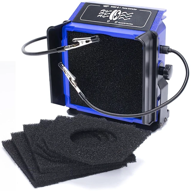 Main image of 948DQ-I Fume Extractor Tool with Double Filtering, Helping Hands, Adjustable Tilt Angle, Fenders for Soldering Station, Soldering Iron with 6 Filtration Adsorbers