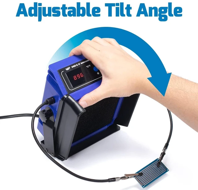 Alt view image 7 of 7 - 948DQ-III Fume Extractor Double Filtering with 110W Soldering Iron Station 2-in-1 Solder Smoke Absorber, with PID Control, /, Sleep Mode, Tip Cleaner, 3 Soldering Tips, 35g Solder