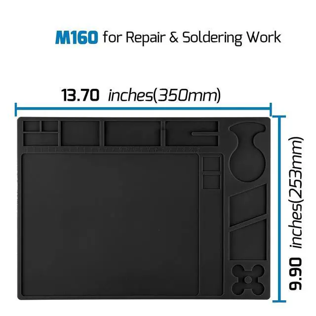 Alt view image 7 of 7 - 982-V Micro Soldering Iron kit with 5 C245 Compatible Tips Bundle with M160 Silicone Soldering Mat 13.7x9.9 inches with 10g Solder Wire for electronics repair, DIY Projects