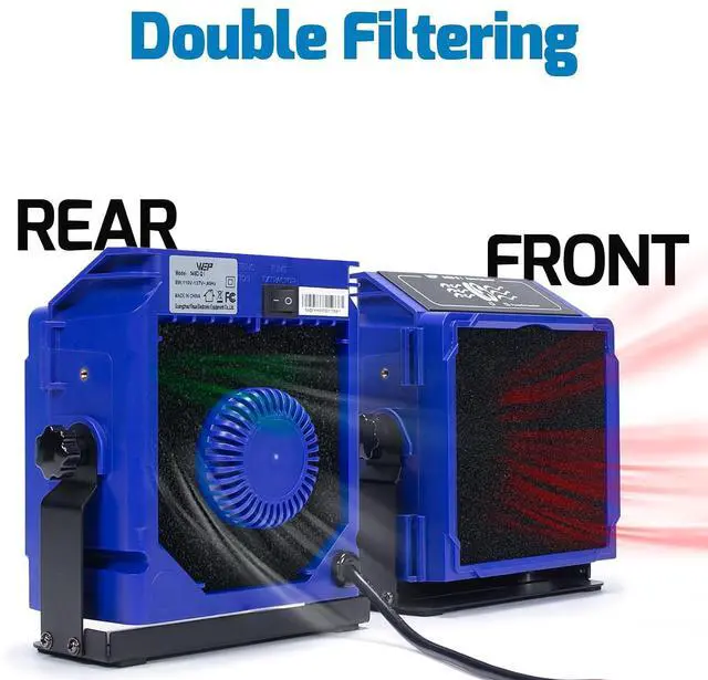 Alt view image 4 of 7 - 948DQ-I Fume Extractor Tool Bundle with M150 Silicone Soldering Mat 12.9x8.2 inches with 6 Filtration Adsorbers,Helping Hands for Adsorbing the Harmful Particles Generated from Soldering