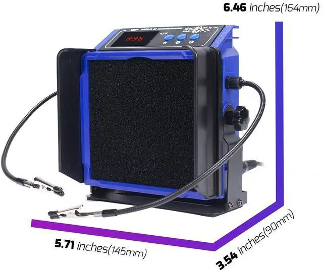 Alt view image 3 of 7 - 948DQ-III Fume Extractor with 110W Soldering Iron Bundle with M160 Silicone Soldering Mat 13.7x9.9 inches with 8 Filtration Adsorbers,3 soldering tips for Electronics Repair, DIY Projects