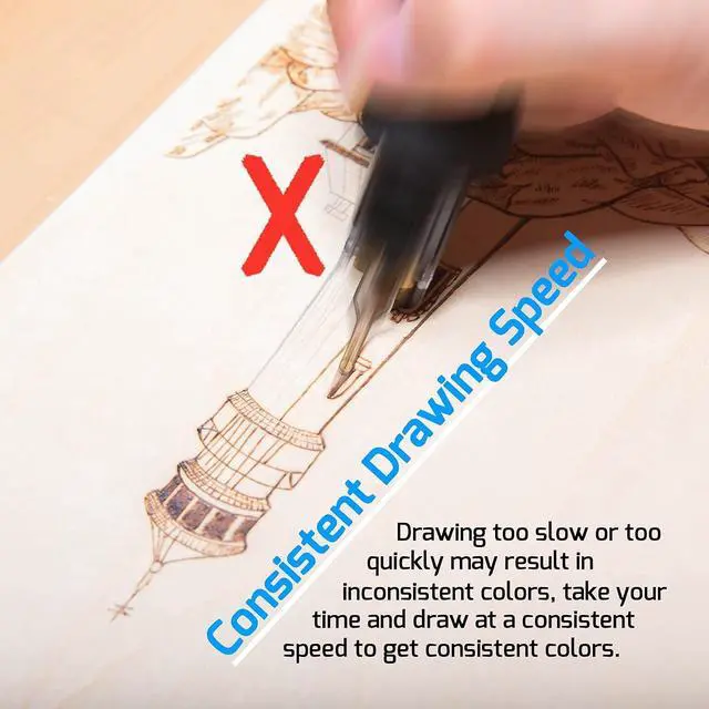 Alt view image 7 of 7 - 939D-II 2-IN-1 Wood Burning Kit 86-IN-1 with 51 Solid Points and 20 Wire Nibs Wood Burner with 2 Letter Number Stencils, 2 Unfinished Wood, 1 Pen Holder, Burning Tool
