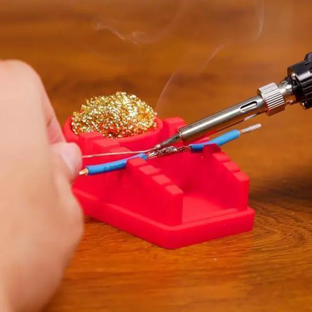 Alt view image 5 of 7 - 927-IV 110W Soldering Iron Kit Bundle with S200 Red Soldering Wire Holder 6 V-shaped grooves with 5 Soldering Tips(I,B,3C,3.2D,5.2D), 35g Solder Wire for Soldering Wires