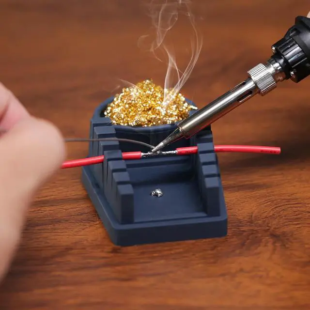 Alt view image 5 of 7 - 927-IV 110W Soldering Iron Kit Bundle with S200 Gray Soldering Wire Holder 6 V-shaped grooves with 5 Soldering Tips(I,B,3C,3.2D,5.2D), 35g Solder Wire for Soldering Wires