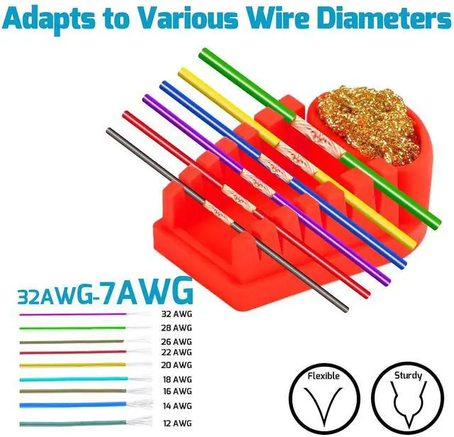 Alt view image 7 of 7 - 927-IV 110W Soldering Iron Kit Bundle with S200 Red Soldering Wire Holder 6 V-shaped grooves with 5 Soldering Tips(I,B,3C,3.2D,5.2D), 35g Solder Wire for Soldering Wires