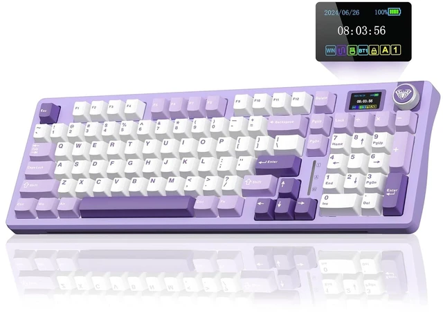 Main image of S98 Pro Wireless Mechanical Gaming Keyboard with Screen, Knob, 96 Keys