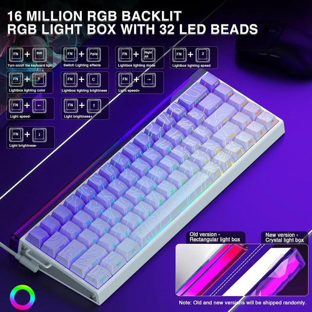 Alt view image 3 of 7 - Hero 68 HE 60% Gaming Keyboard Wired, Hall Effect Magnetic Switch Keyboard with Adjustable Actuation, Fast Trigger Mode, 8K Hz Polling Rate, 0.125ms Latency,Side Printed PBT Keycaps, RGB Backlit