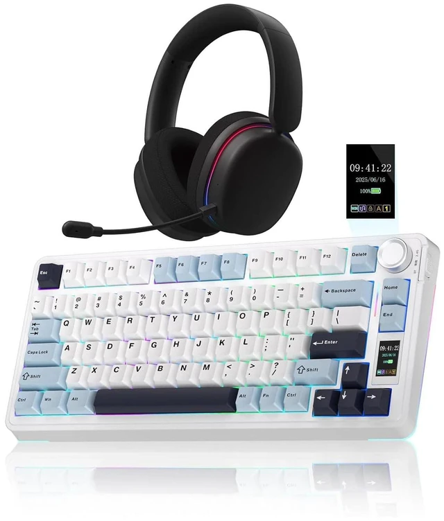 Main image of Wireless Keyboard and Headset Combo, S75 Pro Mechanical Keyboard G7 Pro Wireless Headset