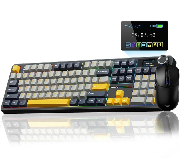 Main image of Wireless Keyboard and Mouse Combo, F108 PRO Full Size Keyboard SC580 Tri-Mode Gaming Mouse