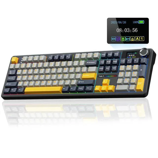 Alt view image 2 of 7 - Wireless Keyboard and Headset Combo, F108 Pro Full Size Mechanical Keyboard G7 Pro Wireless Headset