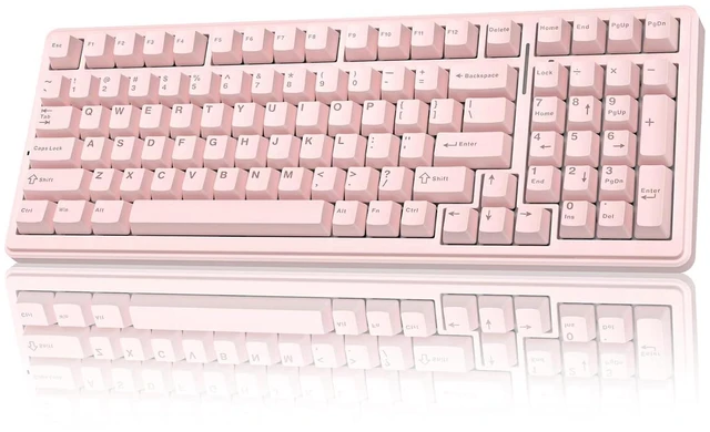 Alt view image 2 of 7 - Wireless Silent Keyboard and Headset Combo, F99 Silent Mechanical Keyboard G7 Pro Wireless Headset