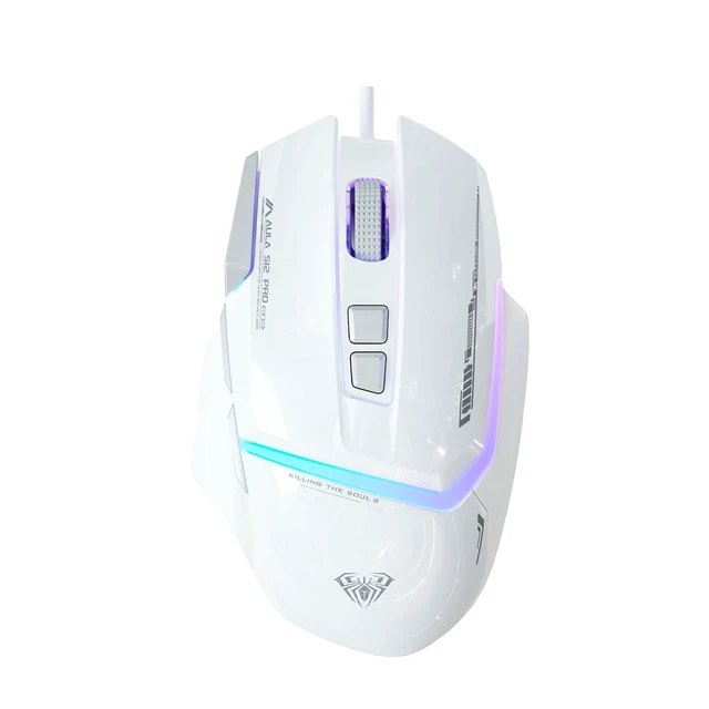 Alt view image 6 of 7 - Mechanical Keyboard Mouse Combo,F2088 Wired Typewriter Style Mechanical Keyboard White + S12PRO Wired Gaming Mouse White