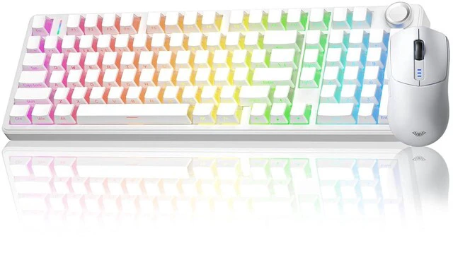 Main image of Wireless Keyboard and Mouse Combo, F99 Pro Silent Mechanical Keyboard+SC580 Wireless Mouse