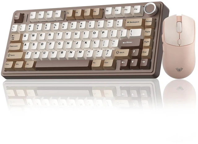 Main image of Wireless Keyboard and Mouse Combo, F75 75% Mechanical Keyboards, Hot Swappable Custom Keyboard+SC580 Wireless Gaming Mouse
