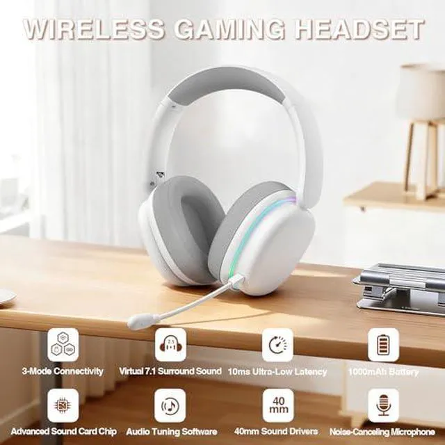 Alt view image 7 of 7 - Wireless Keyboard and Headset Combo, F75 Pro Mechanical Keyboard G7 Pro Wireless Headset