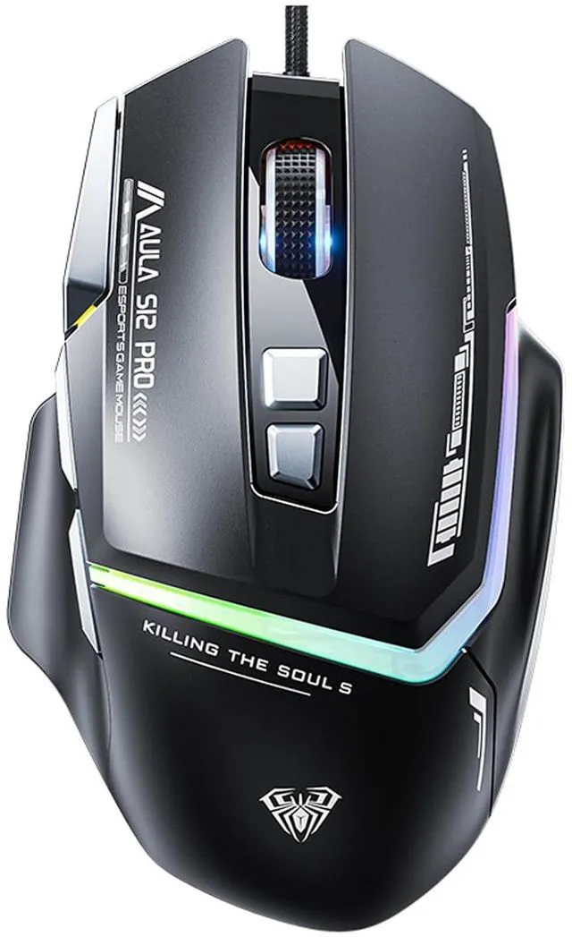 Alt view image 7 of 7 - Wried Mechanical Keyboard Mouse Combo,F2088 White Typewriter Style Mechanical Keyboard Blue Switches + S12PRO RGB Gaming Mouse Black