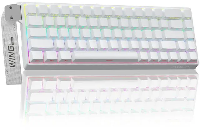 Main image of WIN68 HE Mechanical Gaming Keyboard 60%, Hall Effect Magnetic Switch, Fast Trigger Mode Adjustable Actuation, 8000Hz Polling Rate, RGB Backlit, Wired White Keyboard for Laptop/PC Gamer