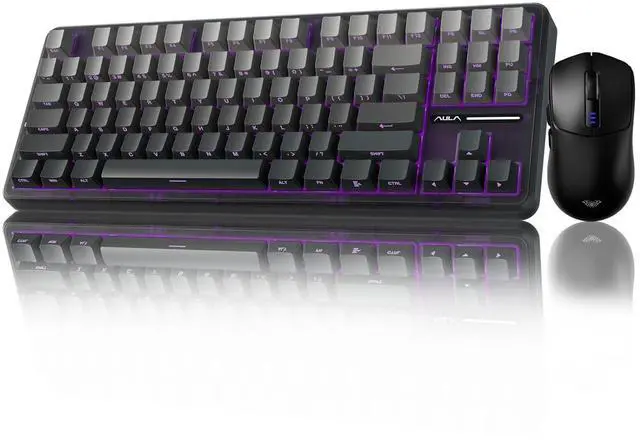 Main image of F87 Pro Wireless Mechanical Keyboard,Tri-Mode BT5.0/2.4GHz/USB-C Gasket Hot Swappable Custom Keyboard+SC580 Wireless Gaming Mouse Black